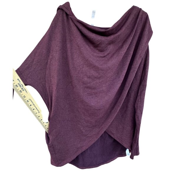 Athleta Purana Large Wrap Sweatshirt Hoodie Oversized Slouchy,Spiced Cabernet - Picture 10 of 11